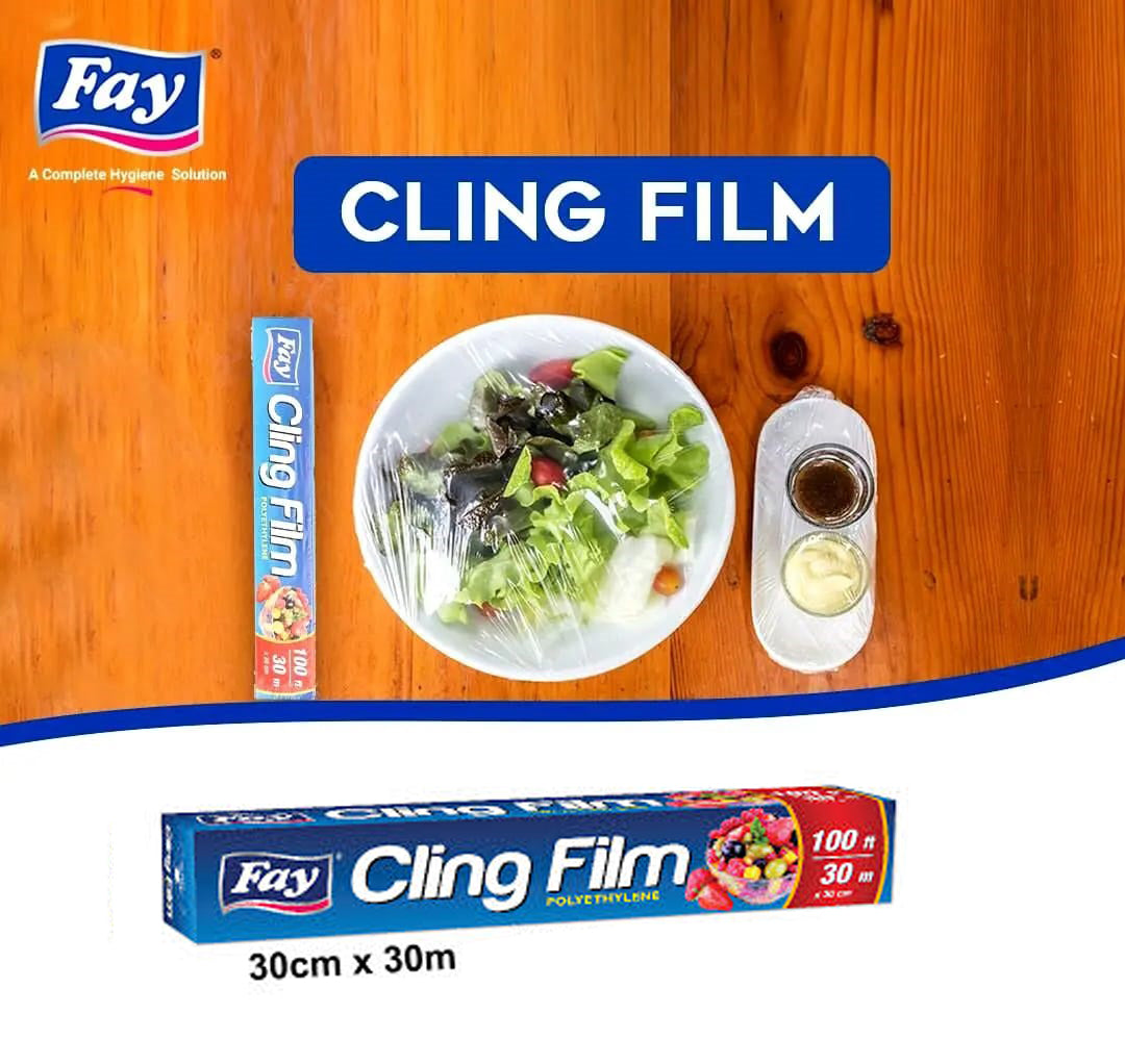 Fay Cling Film Food Wrapping Sheet 30cm x 30m (100 Ft)