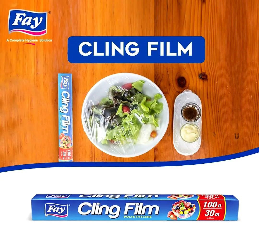 Fay Cling Film Food Wrapping Sheet 30cm x 60m (200 Ft)